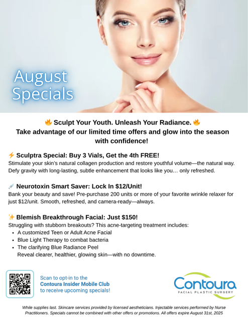 August 2025 Specials